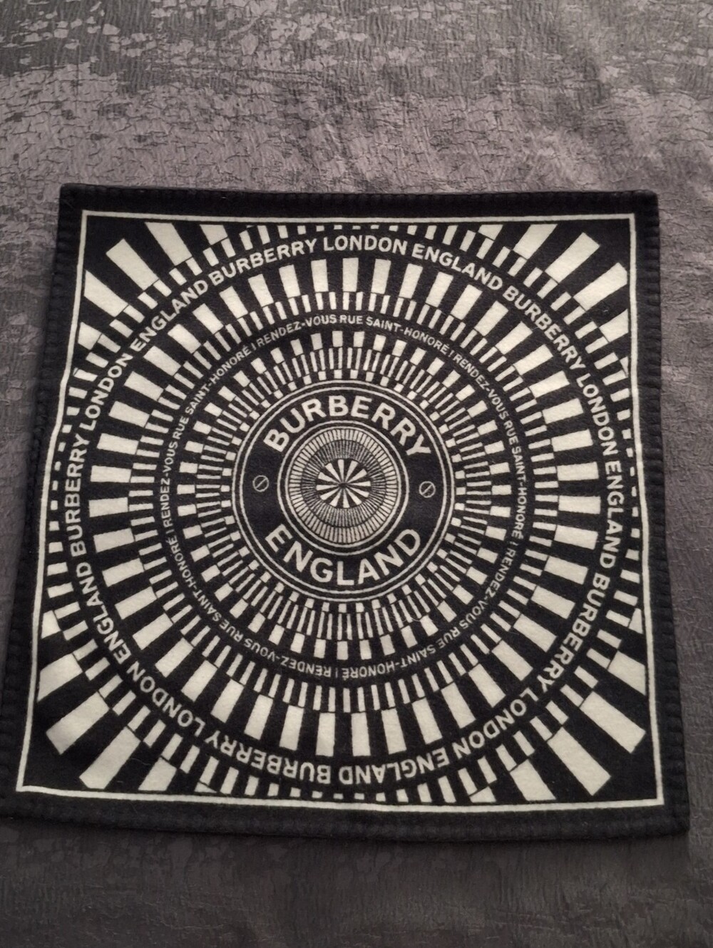 Burberry Blue and White Graphic England Logo Throw